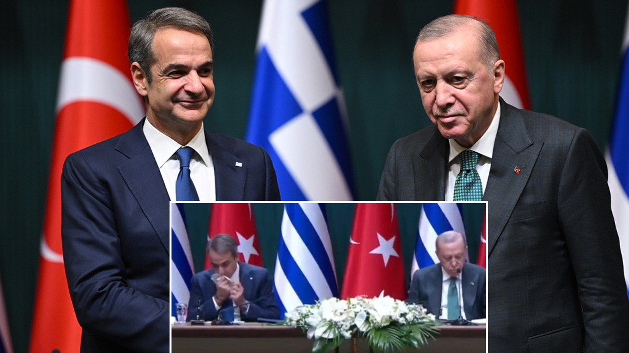 Miçotakis burnunu sildi, mendili dosyaya koydu! Yunanlar başbakanı sosyal medyada topa tuttu